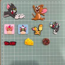 9/12/21pcs Set Cute Tom And Jerry Pattern Shoe Charms, Made Of PVC Material, Suitable For Beach Bag Decoration, Shoe Accessories, Birthday, Christmas, Valentine's Day, Halloween Party Gifts - Multicolor - View 4