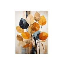 1/3pcs Abstract Leaf Artwork Wall Art Posters, Modern Style Wall Art, Warm Toned Leaves Canvas Wall Art, Contemporary Decorative Paintings, Perfect For Seasonal Decorations Including Spring, Summer, Autumn, And Winter, Ideal For Bedroom, Office, Living Room, Wall Decor, Home And Dorm Decoration, Great Gift For Housewarming, Unframed / Framed ,Wall Art With Frame - Multicolor - View 22