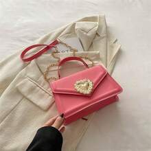 Simple Handbag, 2025 Spring And Summer New All-Matching Ins Chain Messenger Bag, Small Square Bag - Pink - View 5