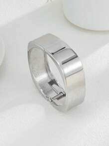 1pc Retro Coin Style Square Simple Smooth Metal Bracelet, Fashion Luxury Casual Daily Couple Wedding Travel Versatile Jewelry Gift For Women