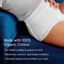 LOLA Postpartum Underwear With Organic Cotton Maxi Pad - 10ct - 1 - View 3