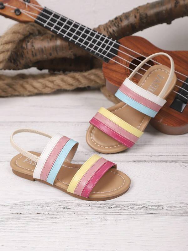 Children's Cute Rainbow Slippers For Summer. Suitable For Beach Play And Casual Home Wear