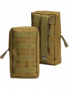 Tactical Molle Pouch Water-Resistant Compact Utility EDC Waist Bag Pack - Khaki - View 1