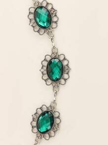 Adjustable Waist Chain Belt, Middle East Popular Women's Fashion Accessory, Suitable For Daily Wear, Party, Gifting, Featuring Cute Zinc Alloy Ripple Glass Decorative Chain, All Season Hot Seller Summer