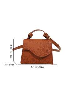 Mini Pattern Design Fashion Handbag & Small Bag - Brown - View 10