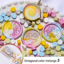 100pcs Octagon Sealing Wax Beads , Multicolor Wax Beads, For Seal Stamp, Handmake Embellishment, DIY Craft, Gift Wrapping, Envelope Sealing, Party Invitation, Scrapbooking,Back To School,School Supplies - 100 Octagonal Pieces - View 28