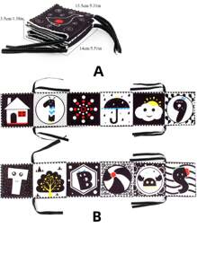 Newborn Toy,Books That Can Be Placed Around The Baby By The Bed:Pressing Sound,Soft Fabric,Children's Early Education Montessori,Stimulate Vision Improvement In Newborn Babies,Washable Fabric,Available In Both Black And White And Color