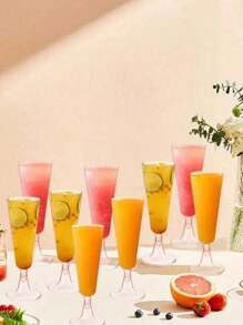 25 Stück 150ml/5oz Champagner Flöten, funkelnde Champagner Bar Becher, klare Sektgläser für Picknicks, Hochzeiten, Partys, Cocktail-Events und Outdoor-Feiern, elegant und einfach zu reinigen