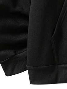 Cotton Hoodie Sweatshirt With Cobra Fighting, Fitness, , Unisex Fashion, Immediate Shipping - 黑色 - 查看 3
