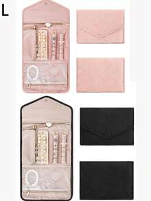 1PC Collapsible Jewelry Organizer, Practical Travel Jewelry Organizer, Earring Necklace Ring Jewelry Pouch Jewelry Roll Bag, Cosmetic Bag, Waterproof Travel Jewelry Pouch, Portable Jewelry Organizer, Essential Travel Accessories - Multicolor - View 6