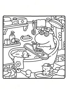 1pc Cozy Friends:42 Page Easy Coloring Book Kid Graffiti Painting Book Coco Featuring Adorable Creepy Creatures Painting Book Montessori Drawing Toys. Creative Gift Easy To Color With Thick Lines A Bold And Simple Coloring Book For Adults And Teens Featuring Plants Adult Colouring Book