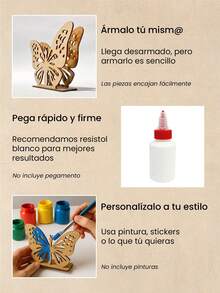 Servilletero Decorativo para Fiesta de XV Años en Madera MDF – Diseño Ornamental Redondo con Número 15 y Corona – Adorno de Mesa Estilo Elegante para Celebración Especial - Café integral - Ver 5