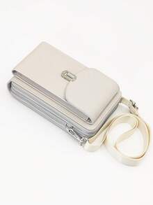 新款斜挎包，多功能大容量双拉链手机钱包，时尚简约又不失精致柔软，适合休闲、度假和约会等场合。