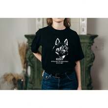 Camiseta oficial del Husky Siberiano, la mascota talla grande cool - Camiseta unisex para toda la familia, apta para todas las estaciones - Negro - Ver 2