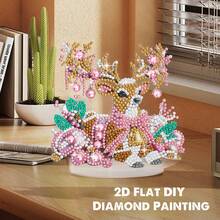 DIY Round Diamond Snowman Shaped Diamond Painting Kit, Sparkling Acrylic Snowman Model, Handicraft Fun, Mosaic Handicraft Art, Desktop Stand, Room Home Decor, Holiday Celebration Decor, Unique Gift - Multicolor - View 17