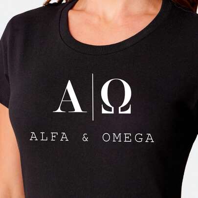 CAMISETA CASUAL, ROPA CRISTIANA, CAMISETA DE MUJER DE MANGA CORTA DE CUELLO REDONDO CON ESTAMPADO DE LEMA SIMPLE, VERSÁTIL PARA USO DIARIO. CAMISETAS GRÁFICAS PARA MUJER   Letras  Color combinado  Número  Casual  Tela