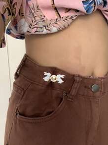 1/5Pcs Pants Waistband Cincher Clips, Fashion Versatile Decorative,Waist Buckle Waist Closing Artifact Invisible Adjustable Snap Button Removable Detachable Clothing Pants Sewing Tool Buckle For Jeans Skirts Trousers - DIY Fashion Tool(Sew-Free Tailoring Solution)
