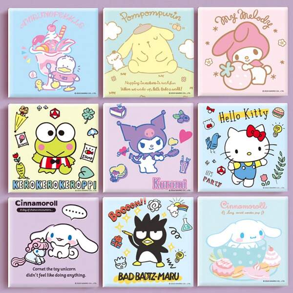 Sanrio Sanrio Digital Oil Painting DIY Cartoon Coloring Kulomi Handmade Sanrio Doodle Coloring Acrylic Painting Gift