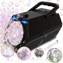 Upgraded Automatic Bubble Machine, 2-Speed Adjustable, Produces Over 20,000 Bubbles Per Minute, Portable Bubble Toy, Powered By Electricity Or Battery, Suitable For Indoor/Outdoor Play, Birthday Parties, Stage Performances, Multiple Styles Available - Multicolor - View 4