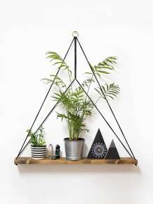 Étagères suspendues géométriques, étagères flottantes, étagères en bois suspendues, étagères en bois suspendues, décoration d'étagères pour la maison, la chambre à coucher, le salon, le bureau