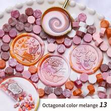 100pcs Octagon Sealing Wax Beads , Multicolor Wax Beads, For Seal Stamp, Handmake Embellishment, DIY Craft, Gift Wrapping, Envelope Sealing, Party Invitation, Scrapbooking,Back To School,School Supplies - 100 Octagonal Pieces - View 24