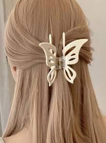 1 pezzo Fermaglio per capelli con design a farfalla, colore unito, carino e versatile. Elegante fermaglio per capelli a farfalla di nuovo stile cinese, fresco e insolito, decorazione vintage di lusso per Ognissanti. Ottimo regalo, fermagli per capelli estivi, pinze per capelli, morsetti per capelli, Molletta per capelli