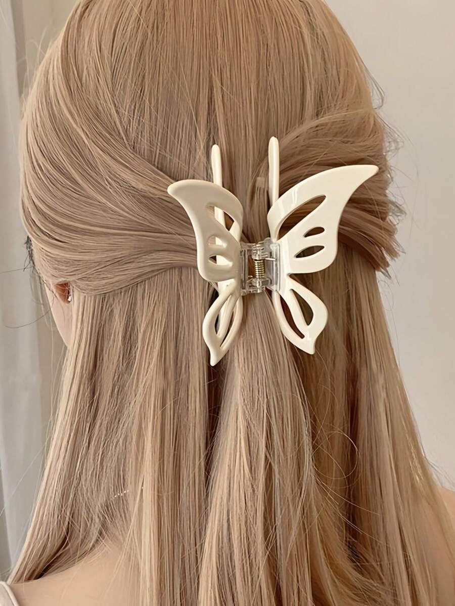 1 pezzo Fermaglio per capelli con design a farfalla, colore unito, carino e versatile. Elegante fermaglio per capelli a farfalla di nuovo stile cinese, fresco e insolito, decorazione vintage di lusso per Ognissanti. Ottimo regalo, fermagli per capelli estivi, pinze per capelli, morsetti per capelli, Molletta per capelli