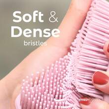 MainBasics Silicone Body Scrubber – Dual-Sided Shower Exfoliator For Men & Women, Gentle Silicone Loofah Alternative For Deep Clean (Pink, Exfoliate) - Frosted Sky - View 10