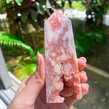 1 Pc Pink Amethyst Flower Quartz Crystal Rock Crystal Has Natural Cracks, Not Damage. 1pc Boho Style Pink Amethyst Flower Quartz Crystal Druzy Tower - The Only Elegant Home Decor Column, Sparkling Pink And Purple Swirls, Ideal Gifts For Christmas, Halloween, Halloween, Etc., Crystal Gifts For Parents, Home Decor Aesthetics, Crystal Decoration | Bollinger Style | Druzy Texture, Crystal Decoration