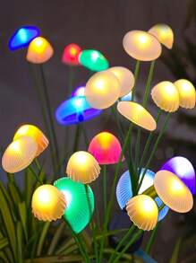 1/2pcs New Outdoor Solar Lights ,Solar 6/8LEDS Jellyfish Lights, Mushroom Lights, Waterproof Outdoor Solar Decorative Lights, Garden Decoration Lights, Outdoor Landscape Lawn Lights, Energy Efficient Novelty Gifts, Home Creative Gifts