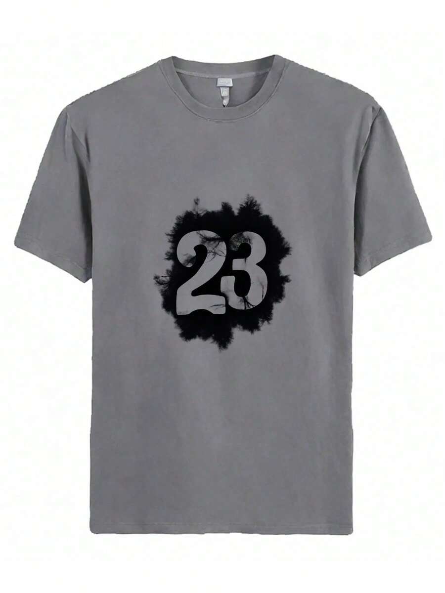Una imagen en blanco y negro de un árbol con el número 32 en el centro. - Gris - Ver 1