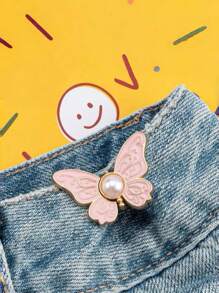 1 Paar Damen Tier Muster Schmetterling Taillenkorsett Schnalle, Faux Perlen Dekor Taillenkorsett Schnalle für Jeans, verstellbare Doppel-Schnallen Taillenkorsett Clip für Kleider, Röcke, Lässig Kleidung, Feiertage, verhindert Verrutschen, Mode Taille Fixierung