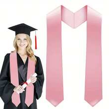 AFYPRTY 1pc Solid Color Graduation Sash, Gold Satin Tassel, Unisex, Suitable For Adult Graduation Ceremony, Graduation Photo Shoot, Graduation Celebration, 150cm/59 Inches - Multicolor - View 17