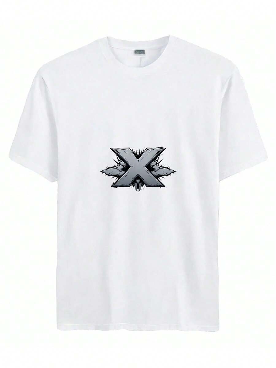 A Black And White Image Of An X. - White - View 1