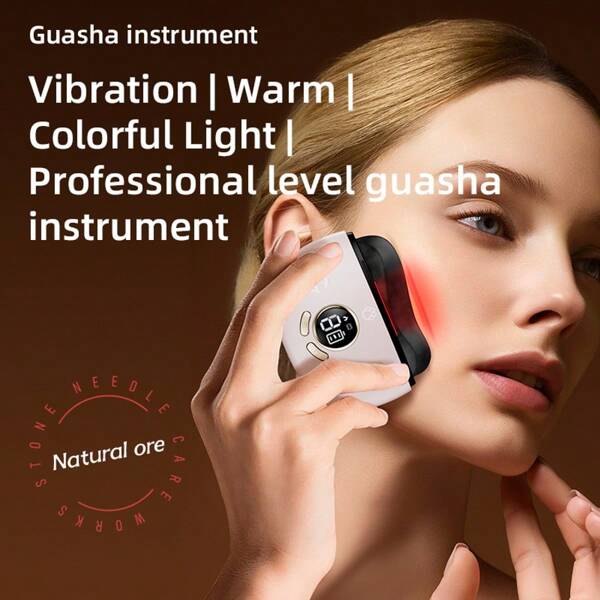 Red Light Gua Sha Massage Tool For Skin Care Ideal Festival Gift And Travel Companion For Business Trips,600mAh