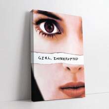 Girl, Interrupted" Movie Poster - Optional Frame Canvas Wall Art, 12x18 Inches - Perfect For Home Decor, Office Decor, Studio, For Man Cave, Bar, Club, Living Room Decor, Garage, Music Room, Bathroom Decor, Room Decor, Wall Art With Frame