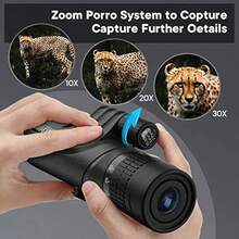 High Power Prism Monocular Telescope With Low Night Vision 1030X42 HD Zoom Waterproof Pocket Compact Monoculars For Adults Bird Watching Traveling Hikingwith Smart Phone Adapter Tripod - as pic - View 8