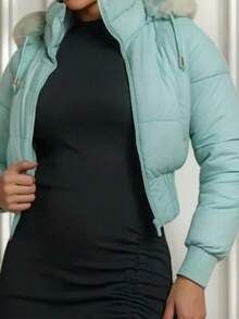 Women's Short Puffer Jacket 2025 - 綠色 - 查看 3