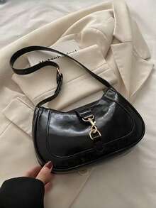 Modna damska torba na ramię, minimalistyczna i praktyczna, wielofunkcyjna - Czarne - Zobacz 1