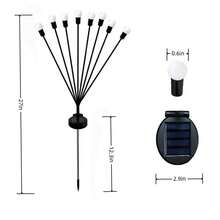 1PC 6LED/8LED/9LED/10ELD/12LED Solar Firefly Outdoor Plug-In Light, Suitable For Gardens, Courtyards, Lawns, And Sidewalks - Solar Firefly Ground Light - View 12