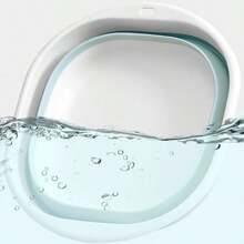 1PC Folding Bucket, Large Capacity, Portable, Household Plastic, Thickened Laundry Bucket, Fishing Bucket, Car Wash Mop Bucket(M) - Grey - View 4