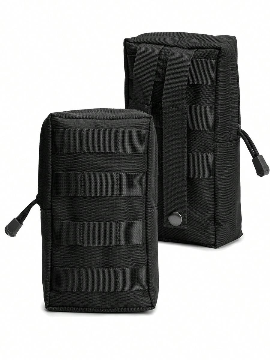 Tactical Molle Pouch Water-Resistant Compact Utility EDC Waist Bag Pack - Black - View 1