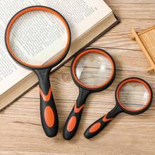 新款液态硅胶手持式儿童阅读放大镜，光学玻璃镜片，橡胶防摔户外扩展