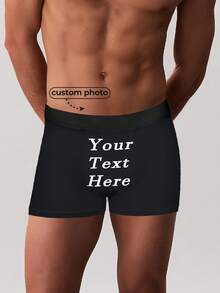 DIY Black Boxers, Funny Boxers, Novelty Underwear, Hilarious Men's Boxer Shorts, Quirky Gift For Him - Black - View 1