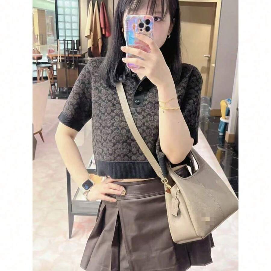 2025 Spring Style Vegetable Basket Portable Shoulder Cross-Body Women's Bag Large Capacity Commuter Bag Simple - Khaki - View 1