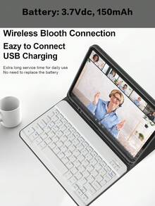 Keyboard Case Compatible With Ipad (A16) 11 Inch 11th Gen (2025), Also Compatible With IPad 10.2 Inch 9th/8th/7th Gen, Air 4th/5th/6th Gen, 10.9/11 Inch, Pro 11. Supports Auto Sleep/Wake Function, With Detachable Wireless Bluetooth Keyboard, 150mAh Battery, Ultra-Thin & Lightweight Stand, And Stylus Slot.