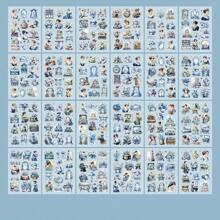 24Sheets/Book Sticker Books, Years Of Lingering Series, Retro And Exquisite European-Style Girl And Flower-Themed Stickers, Scrapbook Supplies, Notebook Accessories, Decorative Notebooks, Photo Frames, Phone Cases, Water Cups, Garbage Magazines, Stationery Boxes, DIY Personalized Stickers,School Supplies,Back To School