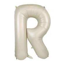 Balão de Letra em Folha de Alumínio Branco Creme de 40 Polegadas com 26 Letras, Adequado para Festas de Aniversário, Dia dos Namorados, Temas de Casamento, Formatura, Aniversário, Decoração de Balões para Festa de Carnaval, Itens de Decoração de Festa Livremente Combináveis