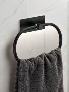 Toallero, Toallero de acero inoxidable para baño para almacenamiento y organización, instalación sin taladro