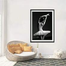 1/3PCS Optional Frame Posters Wall Arts Modern Black And White Ballet Ballerina Posters Home Decor For Living Room ,Wall Art With Frame